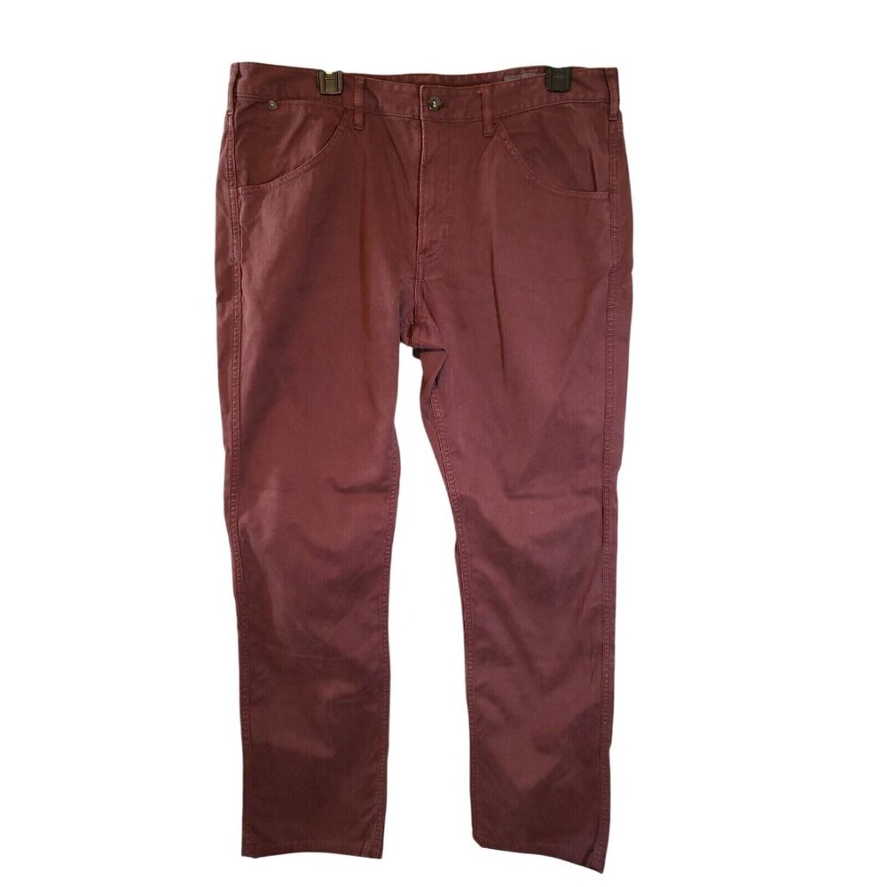Bonobos Mens Straight Burgundy Pants 35x32 Cotton‎ & Elastane